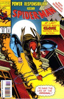 Spider-Man, Vol. 1 Power and Responsibility - Part 3: A Heart Beat Away! / The Double, Part 3: Who Am I? |  Issue#51A | Year:1994 | Series: Spider-Man | Pub: Marvel Comics