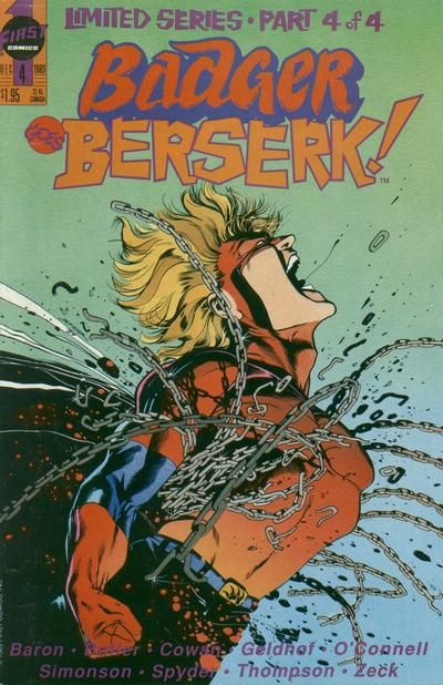 Badger Goes Berserk All Together Now |  Issue#4 | Year:1989 | Series:  | Pub: First Comics
