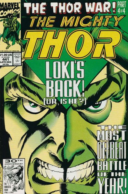 Thor, Vol. 1 The Thor War!, Part 4: My Brother's Burden!; Tales of Asgard: If Death Be My Destiny! |  Issue#441A | Year:1991 | Series: Thor | Pub: Marvel Comics |