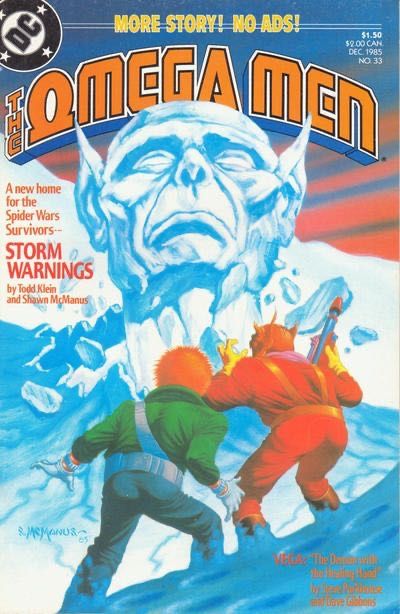 The Omega Men, Vol. 1 Crisis On Infinite Earths - Storm Warnings / Demon With The Healing Hand |  Issue#33 | Year:1985 | Series: Omega Men |