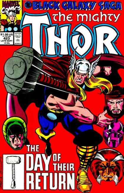 Thor, Vol. 1 The Black Galaxy Saga, Part 5: The Day of Their Return |  Issue#423A | Year:1990 | Series: Thor | Pub: Marvel Comics |