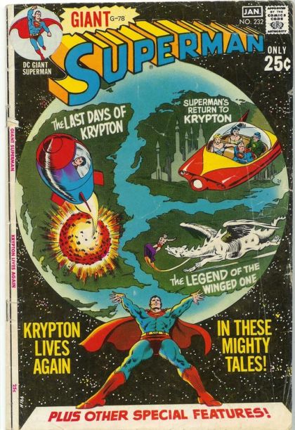 Superman, Vol. 1 Superman's Return To Krypton!, Father's Day On Planet Krypton,  The Fugitive From The Phantom Zone!, The Wizard City |  Issue#232 | Year:1970 | Series: Superman | Pub: DC Comics |