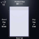 Comic Book Bags and Boards | Pack of 20 Comic Bags and 20 Boards for DC Marvel Comic Books (Single Issues) of 10.1x6.8 inch or 26x17cm