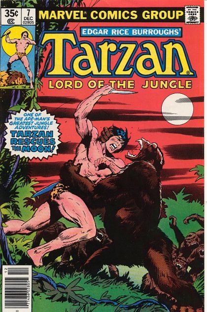 Tarzan (Marvel Comics) Tarzan Rescues the Moon |  Issue#7 | Year:1977 | Series: Tarzan | Pub: Marvel Comics |
