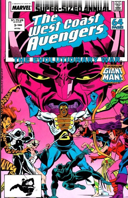The West Coast Avengers, Vol. 2 Annual Evolutionary War - Chapter 9: Heads You Lose--! / Tails You Win! / The Final Frontier |  Issue#3A | Year:1988 | Series:  | Pub: Marvel Comics