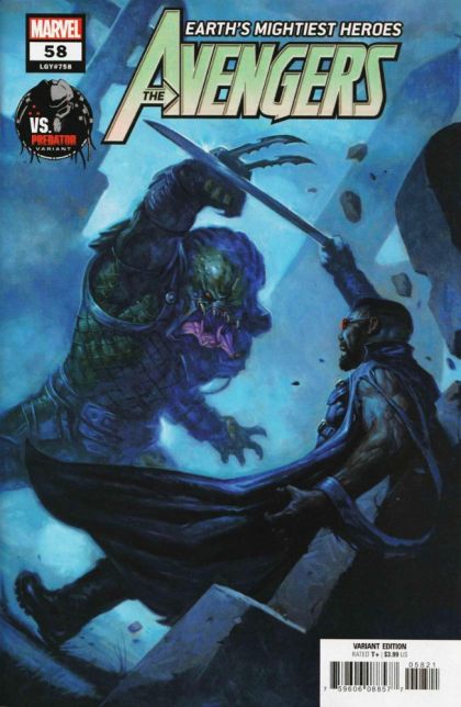 Avengers, Vol. 8 History's Mightiest Heroes, The Way of the Ghost |  Issue#58B | Year:2022 | Series: Avengers | Pub: Marvel Comics | EM Gist Predator Cover