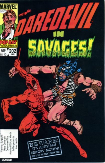 Daredevil, Vol. 1 Savages / A Life In The Day! |  Issue#202A | Year:1984 | Series: Daredevil | Pub: Marvel Comics