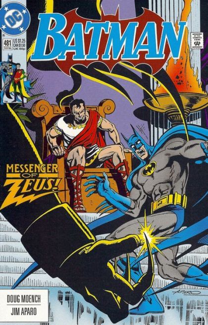 Batman, Vol. 1 Messenger Of Zeus |  Issue#481A | Year:1992 | Series: Batman | Pub: DC Comics