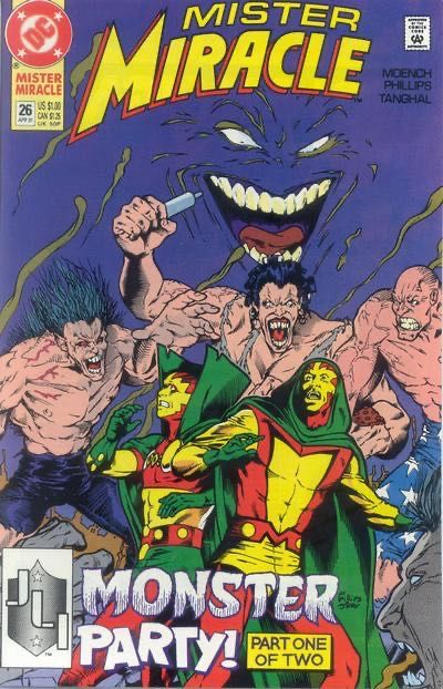 Mister Miracle, Vol. 2 Monster Party part 1- Food For Villainy |  Issue#26A | Year:1991 | Series: Mister Miracle | Pub: DC Comics |
