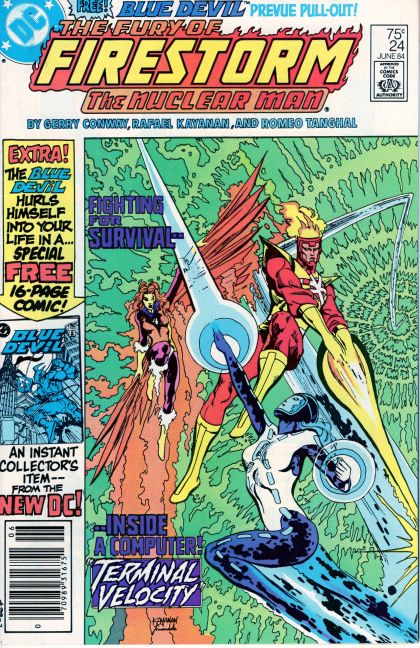 Firestorm, the Nuclear Man, Vol. 2 (1982-1990) Terminal Velocity / Blue Devil |  Issue#24B | Year:1984 | Series: Firestorm | Pub: DC Comics