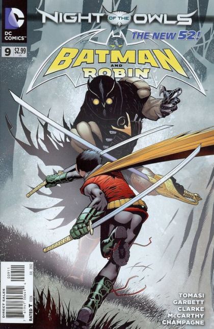 Batman and Robin, Vol. 2 Night of the Owls - Robin Hears A Hoo |  Issue#9A | Year:2012 | Series: Batman | Pub: DC Comics | Patrick Gleason Regular Cover