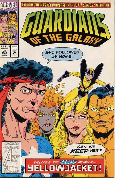 Guardians of the Galaxy, Vol. 1 "A Hitchhiker's Guide to the Guardians of the Galaxy" |  Issue#34 | Year:1993 | Series: Guardians of the Galaxy |