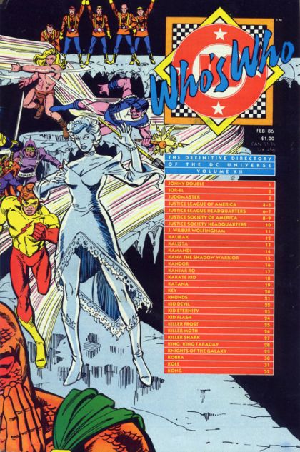Who's Who: The Definitive Directory of the DC Universe Jonny Double to Kong |  Issue#12A | Year:1986 | Series: Who's Who? | Pub: DC Comics