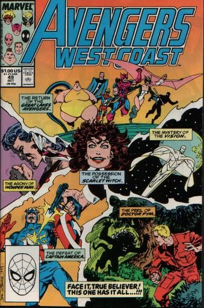 The West Coast Avengers, Vol. 2 Baptism of Fire! |  Issue#49A | Year:1989 | Series:  | Pub: Marvel Comics