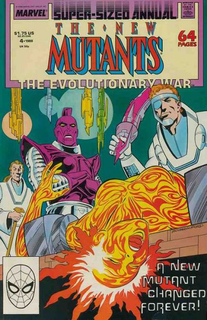 New Mutants, Vol. 1 Annual Evolutionary War - Chapter 4: Mind Games / If Wishes Were Horses / Blood Drawn, Blood Spilt |  Issue#4A | Year:1988 | Series: New Mutants | Pub: Marvel Comics | Direct Edition