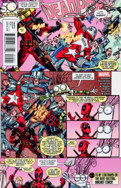 Deadpool, Vol. 5 Civil War II  |  Issue#15B | Year:2016 | Series: Deadpool | Pub: Marvel Comics | Scott Koblish Secret Comic Cover