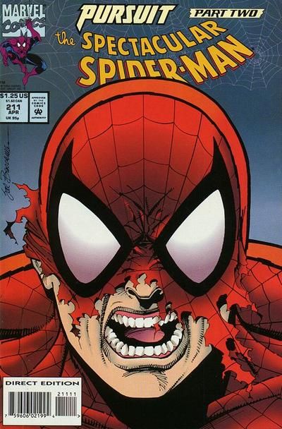 The Spectacular Spider-Man, Vol. 1 Pursuit - Part 2: Face Value |  Issue#211A | Year:1994 | Series: Spider-Man |