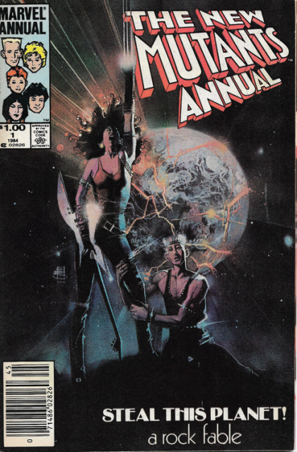 New Mutants, Vol. 1 Annual The Cosmic Cannonball Caper |  Issue#1B | Year:1984 | Series: New Mutants | Pub: Marvel Comics | Newsstand Edition