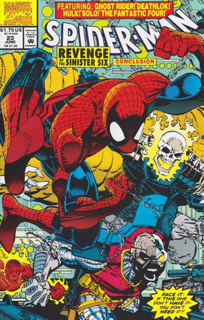 Spider-Man, Vol. 1 Revenge of the Sinister Six, Part Six: Confrontation |  Issue#23A | Year:1992 | Series: Spider-Man | Pub: Marvel Comics |