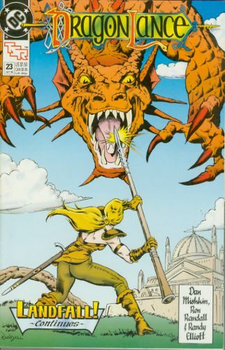 Dragonlance Landfall!, Part 2: Winging It! |  Issue#23A | Year:1990 | Series: Dragonlance | Pub: DC Comics |