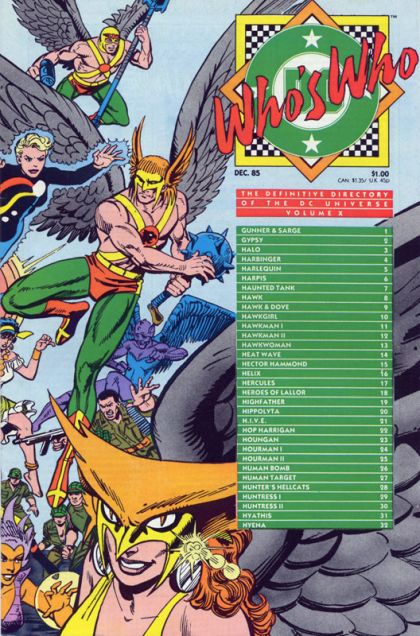 Who's Who: The Definitive Directory of the DC Universe Gunner & Sarge to Hyena |  Issue#10A | Year:1985 | Series: Who's Who? | Pub: DC Comics