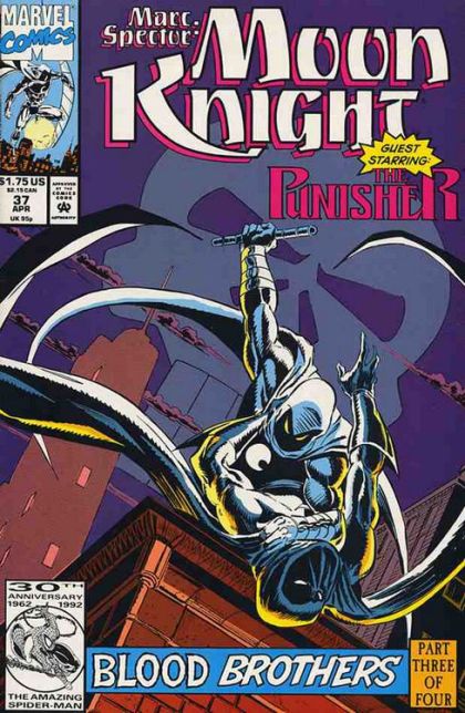 Marc Spector: Moon Knight Blood Brothers, Part 3: The Fall And Rise Of Moon Knight! |  Issue#37 | Year:1992 | Series: Moon Knight | Pub: Marvel Comics |