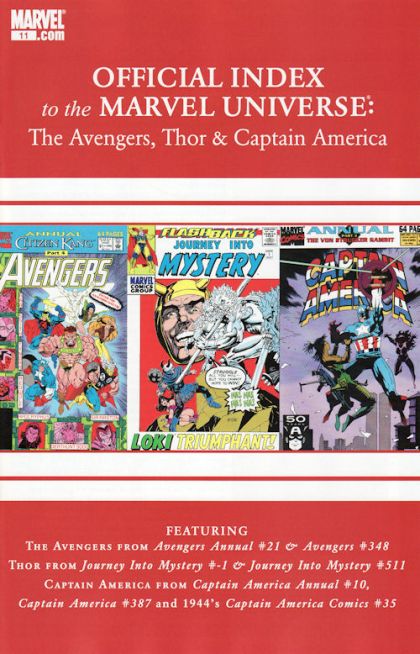 Avengers, Thor & Captain America: Official Index to the Marvel Universe  |  Issue#11 | Year:2011 | Series:  | Pub: Marvel Comics