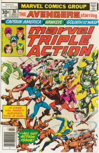Marvel Triple Action, Vol. 1 The Valiant Also Die! |  Issue#36A | Year:1977 | Series:  | Pub: Marvel Comics