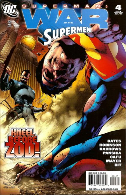 Superman: War of the Supermen War of the Supermen - Part 4: The Battle for Survival |  Issue#4A | Year:2010 | Series: Superman | Pub: DC Comics | Eddy Barrows Regular Cover
