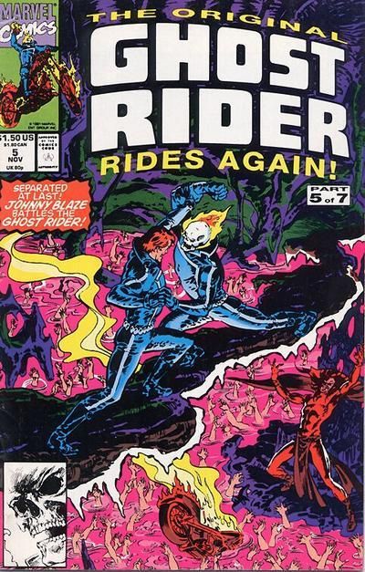 The Original Ghost Rider Rides Again Half a Demon..., Half a Man!; Ghost Rider--Unleashed? |  Issue#5A | Year:1991 | Series:  | Pub: Marvel Comics