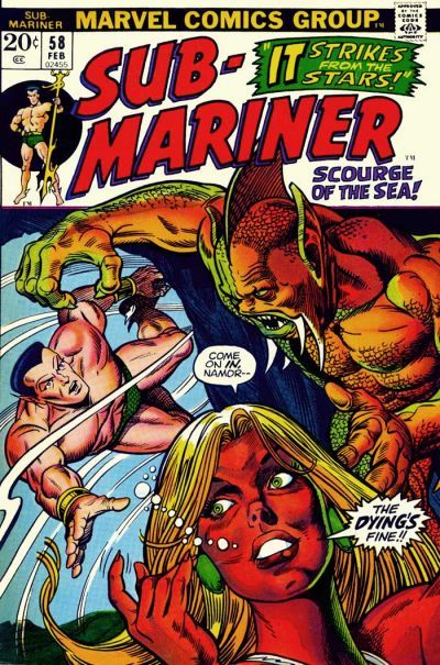 Sub-Mariner, Vol. 1 Hands Across the Water, Hands Across the Skies... |  Issue#58A | Year:1972 | Series: Sub-Mariner | Pub: Marvel Comics