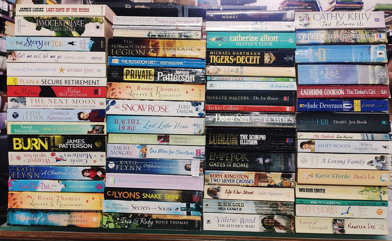 Big Box Sale | 10 Kg Box Full of UK Paperback International Mixed Fiction Books | Contains 25-30 Assorted Mixed Fiction Books | Free 15 Bookmarks