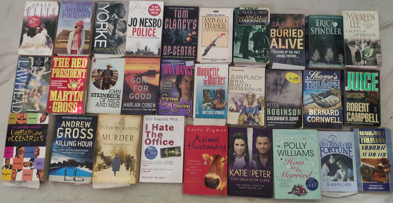 Mixed Lot of General Fiction Books for Adults | Lot of 30 Books