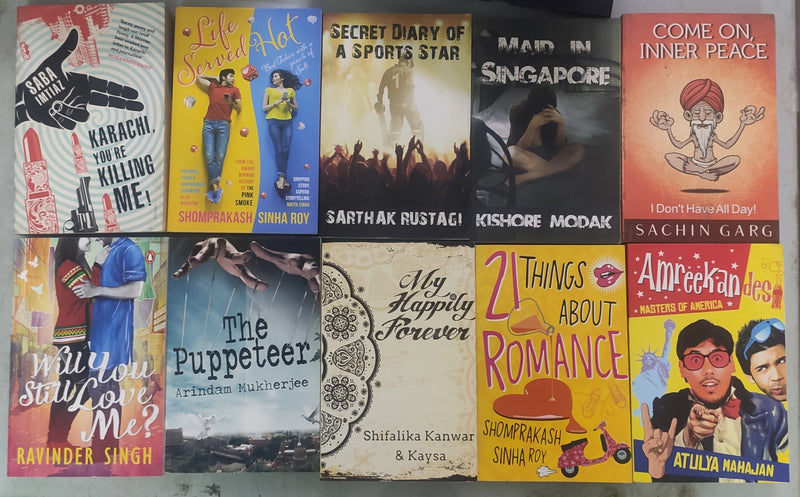 Indian Author Romance Fiction | Set of 10 Books