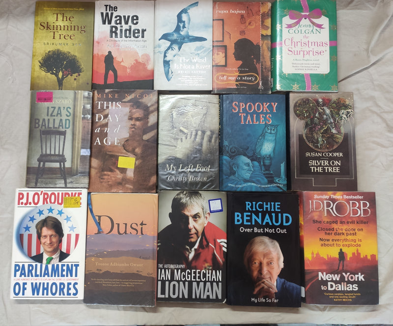 Hardcover Books Lot | Lot of 15 Books | Mixed General Fiction for Adults