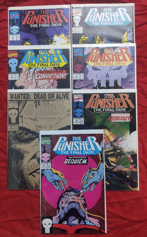 The Punisher Final Days #53-59 Pack of 7 Marvel Comics