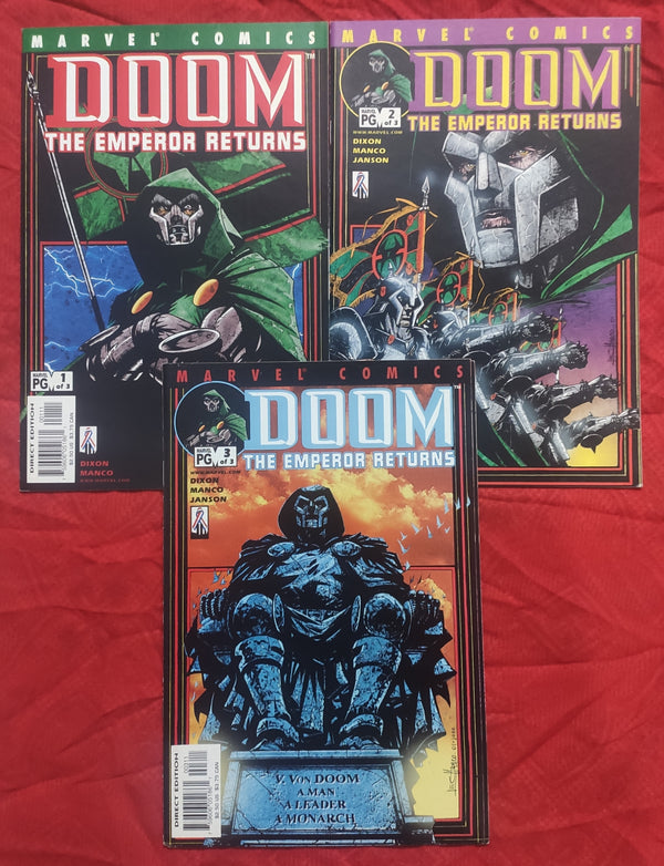 Doom The Emperor Return #1-3 Complete by Marvel Comics