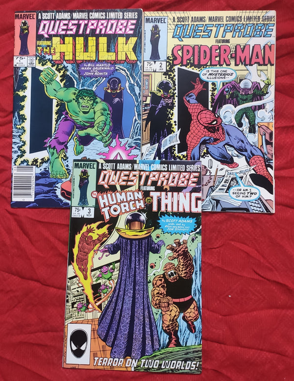 1980s Hulk Spiderman and Human Torch and Thing Comics | Pack of 3 Marvel Comics