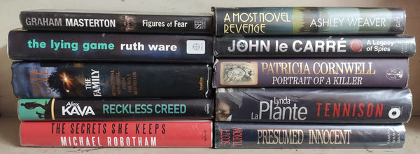 Mystery Thriller Suspense (Hardcover) | 10 Books Lot | Used Good Condition