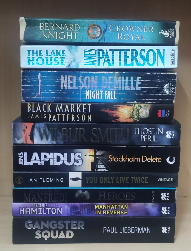 Thriller Mystery Suspense Fiction | Pack of 10 Books | Free Shipping | Free Bookmarks