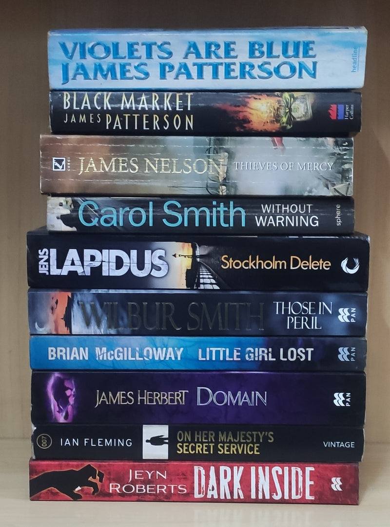Thriller Mystery Suspense Fiction | Pack of 10 Books | Free Shipping | Free Bookmarks