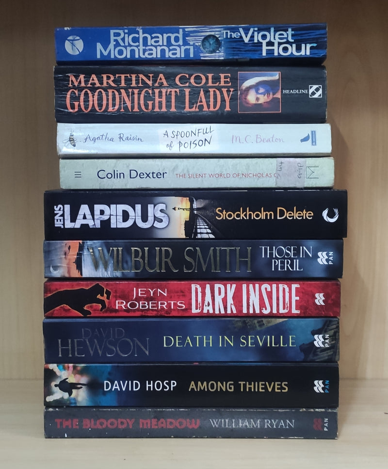 Thriller Mystery Suspense Fiction | Pack of 10 Books | Free Shipping | Free Bookmarks