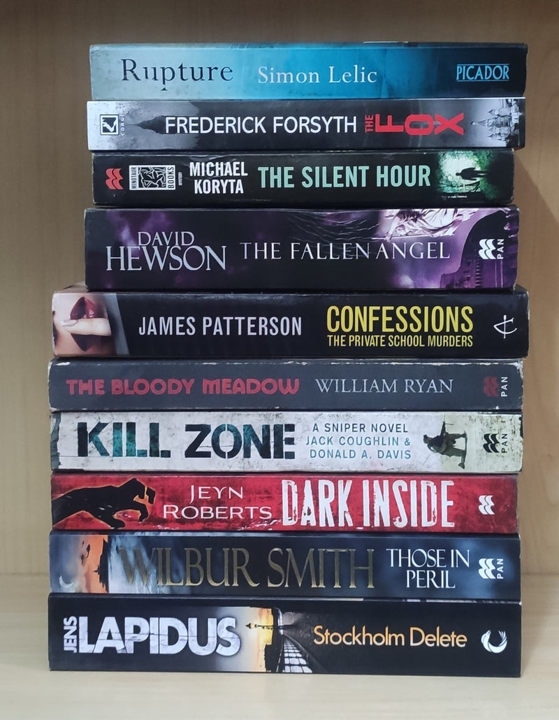 Thriller Mystery Suspense Fiction | Pack of 10 Books | Free Shipping | Free Bookmarks