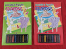 Coloring and Story Books | Pack of 6 Books | Free Crayons and Water Colors Set | Fee Shipping