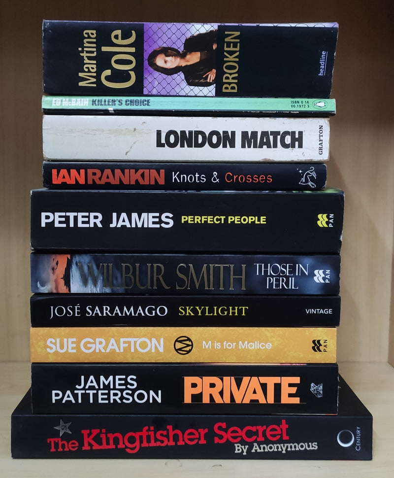 Thriller Mystery Suspense Fiction | Pack of 10 Books | Free Shipping | Free Bookmarks