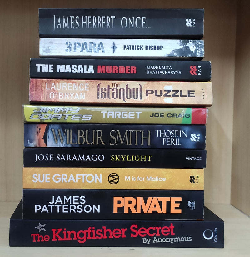 Thriller Mystery Suspense Fiction | Pack of 10 Books | Free Shipping | Free Bookmarks