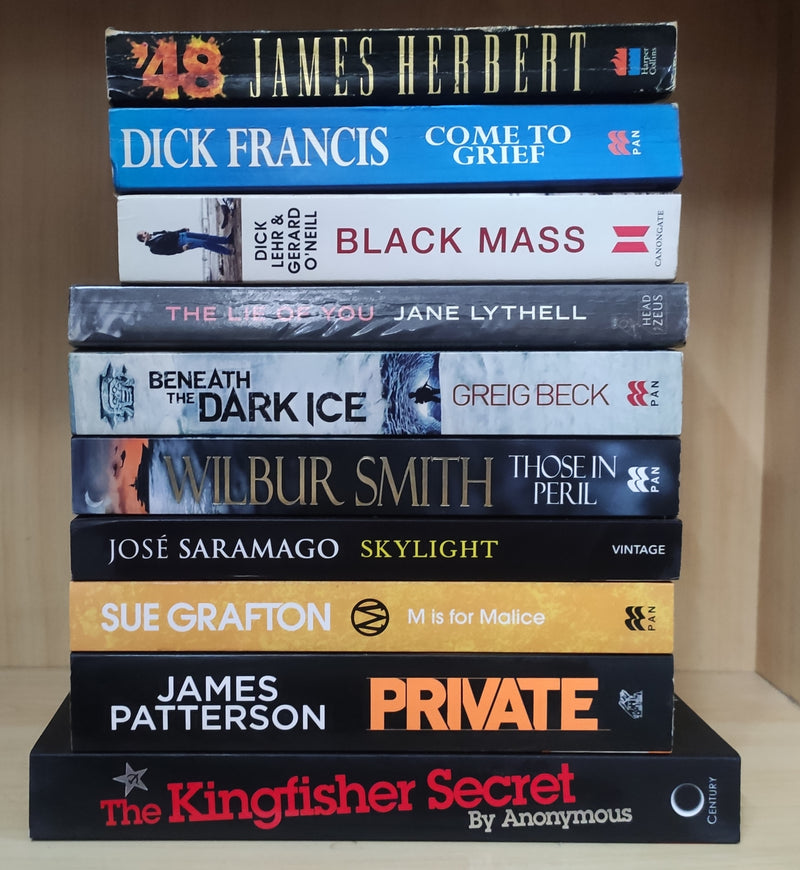 Thriller Mystery Suspense Fiction | Pack of 10 Books | Free Shipping | Free Bookmarks