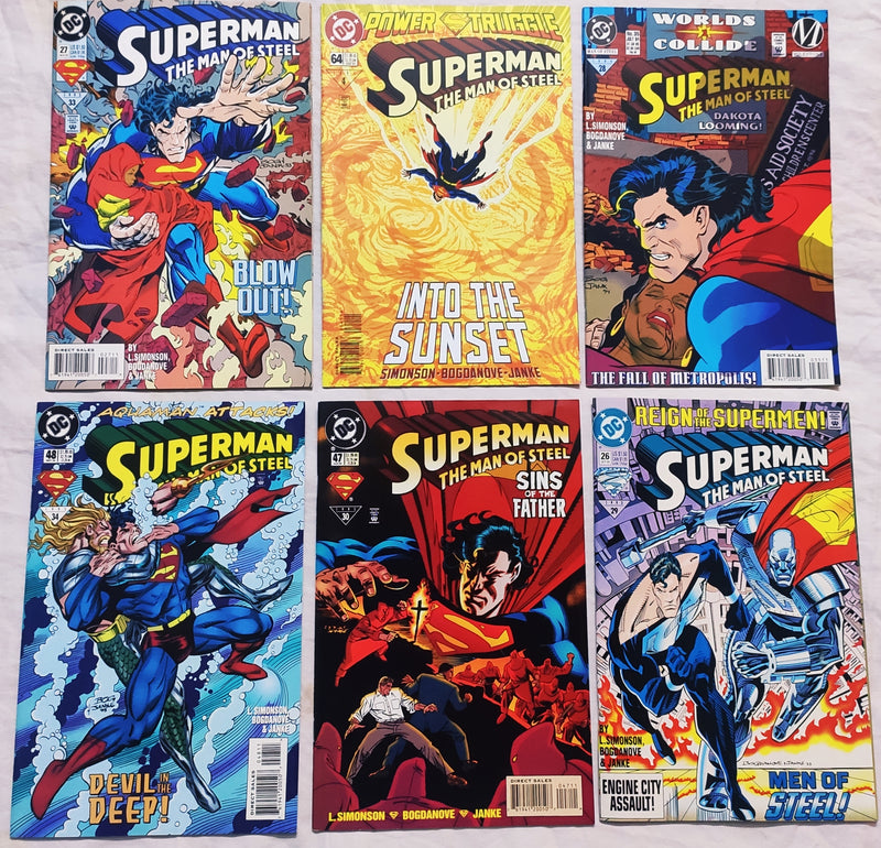 Superman The Man of Steel | Original US Print Comics | Set of 6 DC Comics