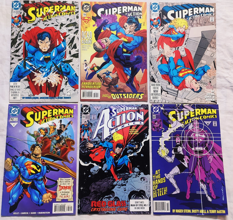 Superman in Action Comics | Original US Print Comics | Set of 6 DC Comics
