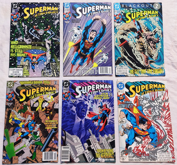 Superman in Action Comics | Original US Print Comics | Set of 6 DC Comics